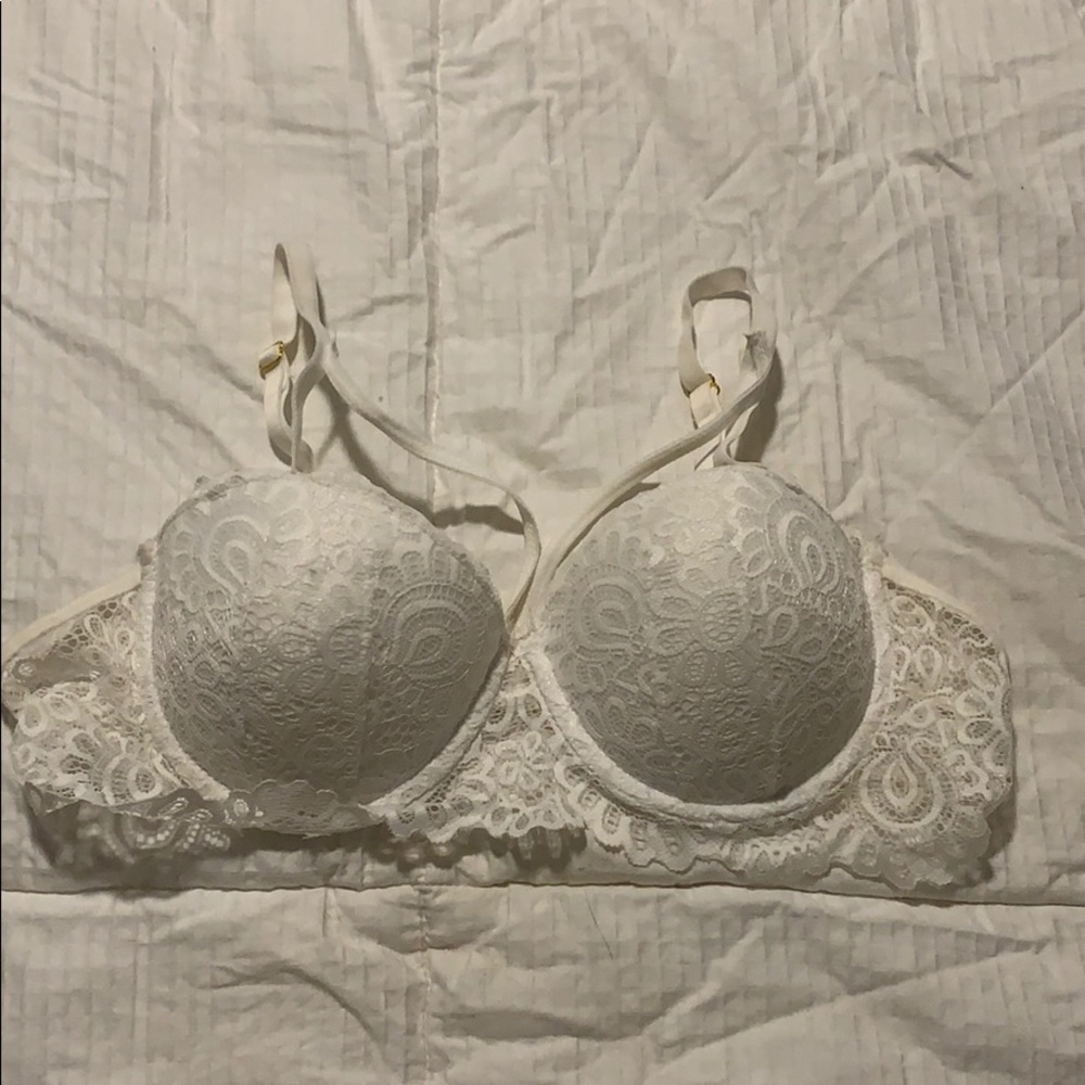 White lace bra